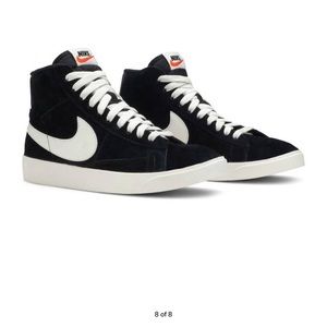Size 7.5 Nike black suede blazers